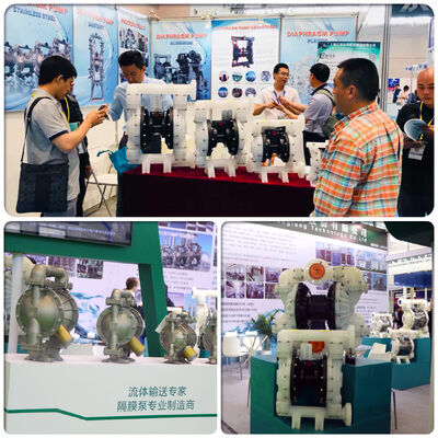 1/4 인치 PP 물질 공기 작동 듀얼 디아프라그마 펌프 17L / M 흐름 속도