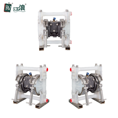 3/8 &quot; 비난에 까딱없는 Ptfe 격판 펌프 공기는 신 알칼리 공업을 위해 작동했습니다