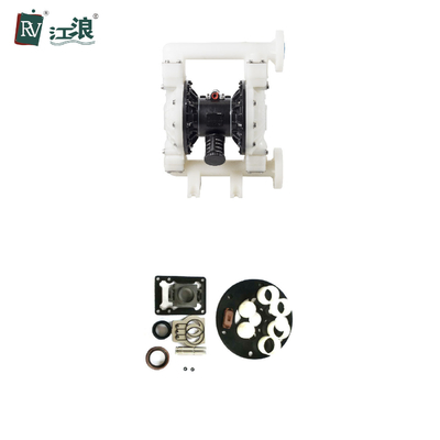 PVDF 키노르 공기는 진동판 펌프 1.5 인치 40 밀리미터 120 Psi 화학 공장을 강화했습니다